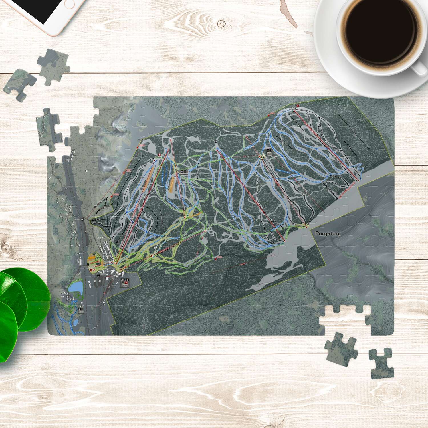 Purgatory, Colorado Ski Trail Map Puzzles - Powderaddicts