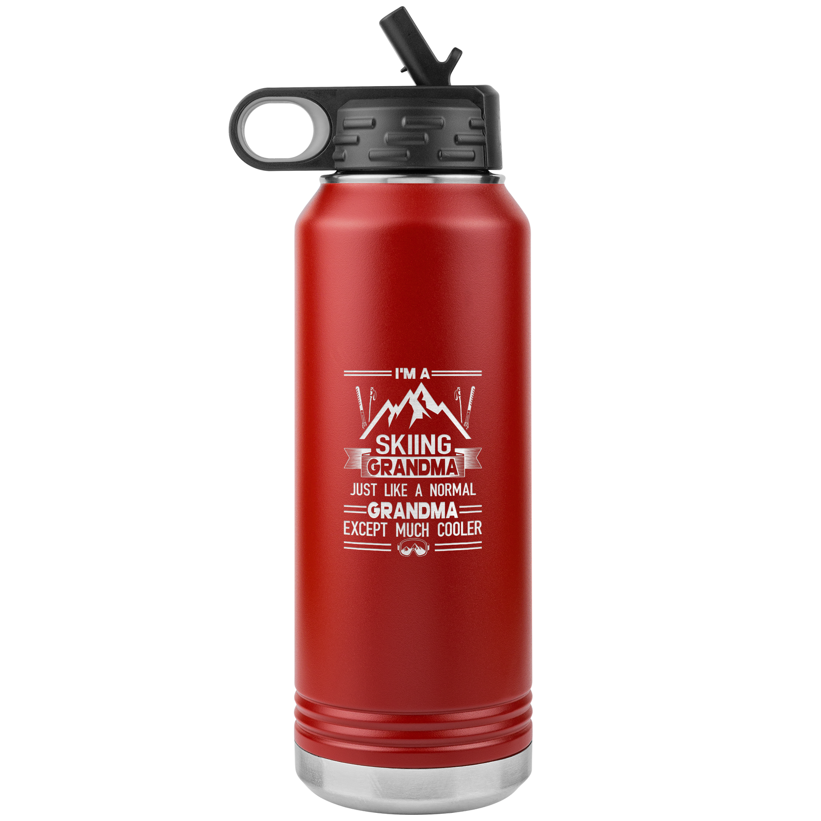 I'm A Skiing Grandma 32oz Water Bottle Tumbler - Powderaddicts