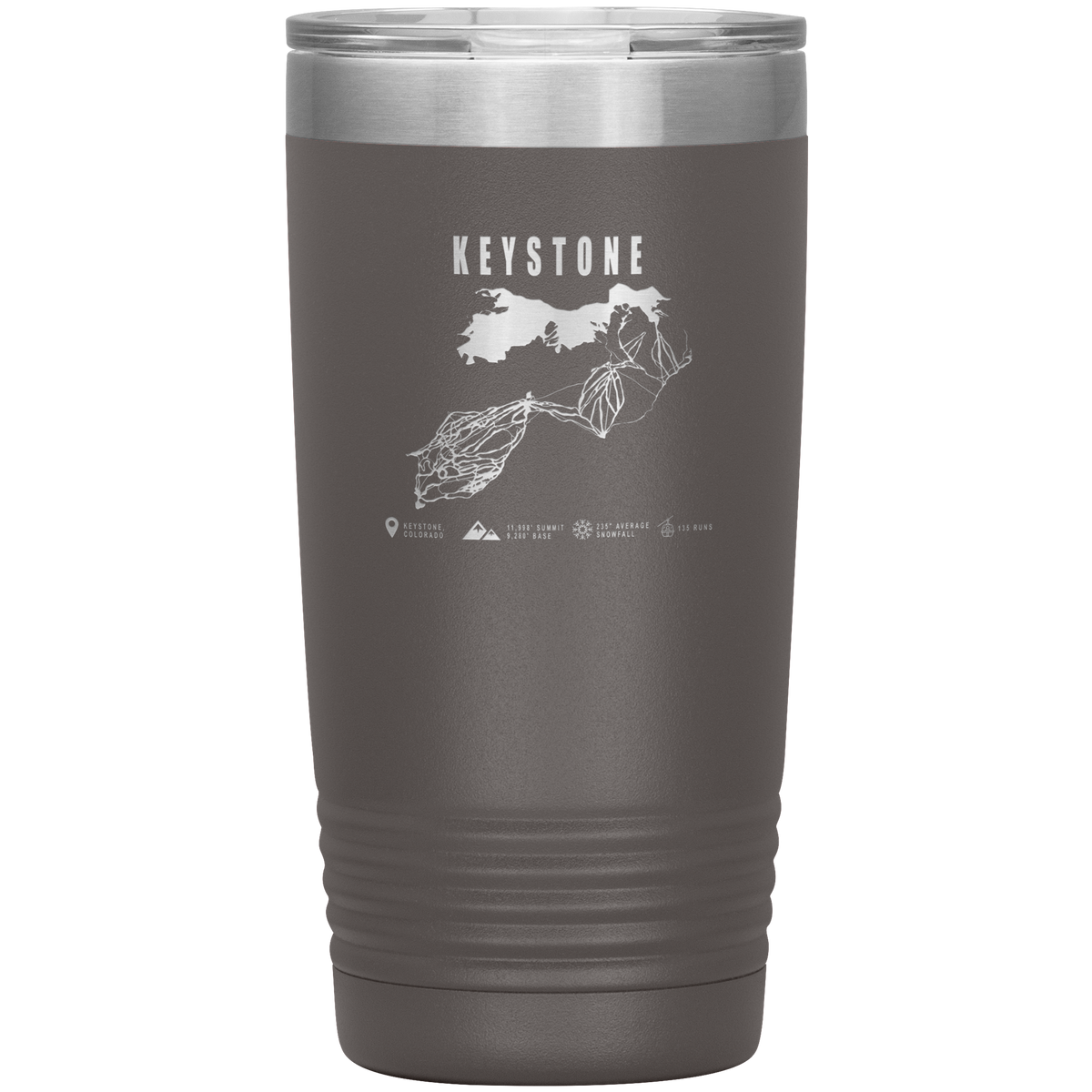 Keystone Colorado Ski Trail Map 20oz Tumbler - Powderaddicts