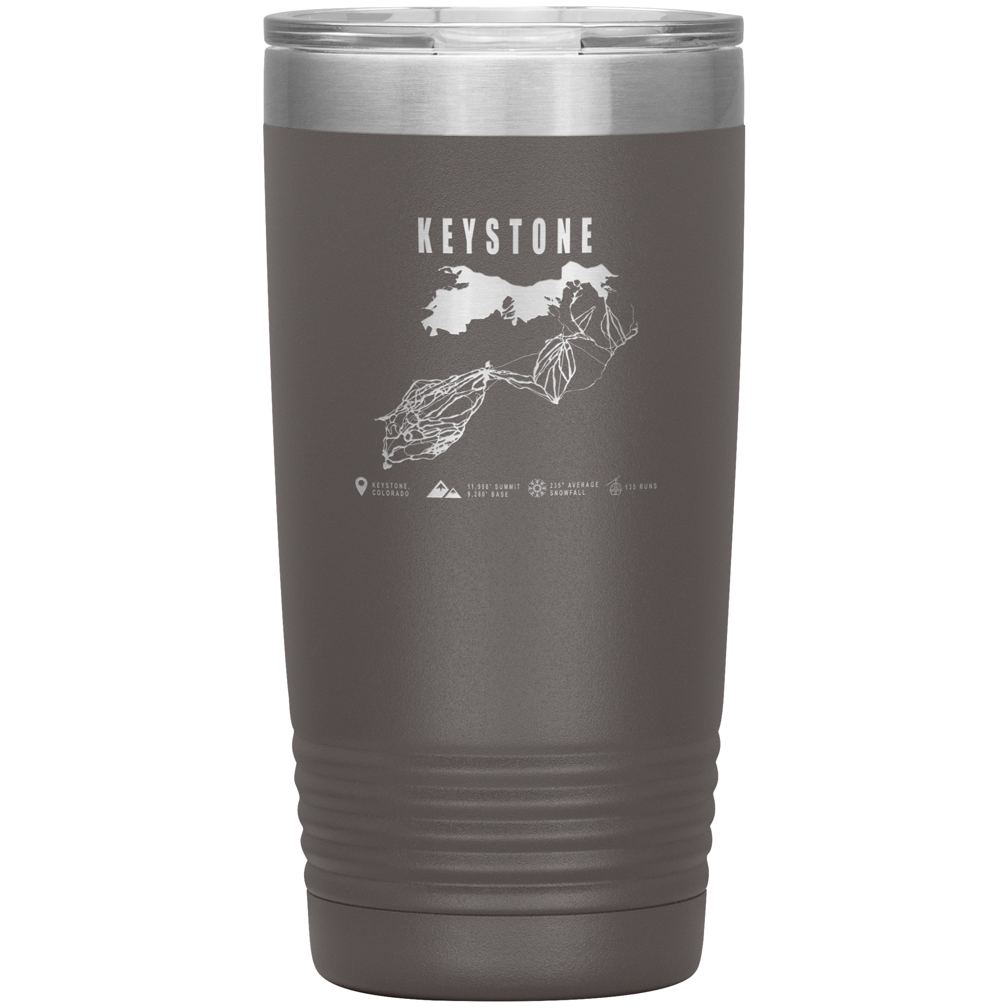 Keystone Colorado Ski Trail Map 20oz Tumbler - Powderaddicts