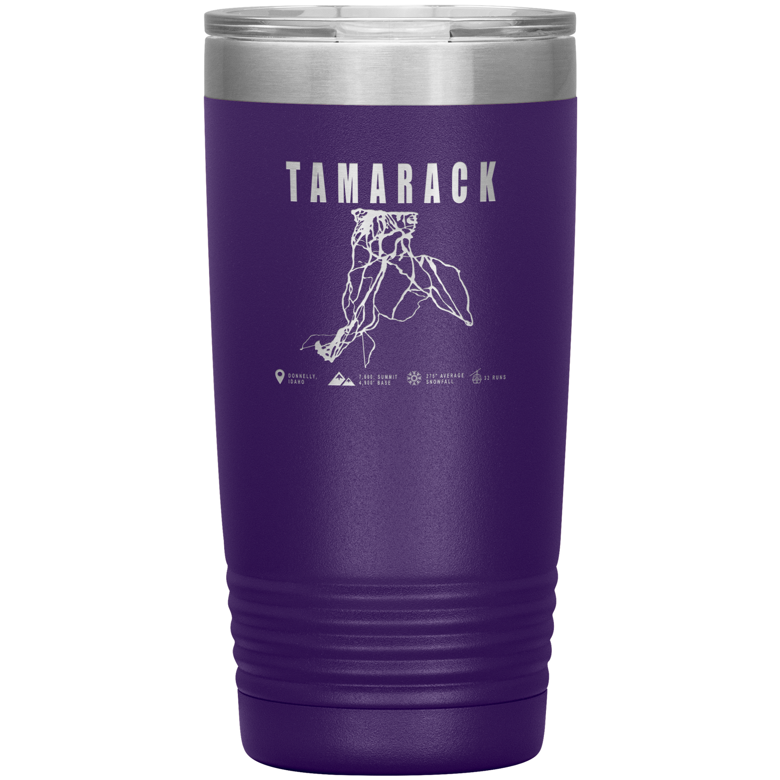 Tamarack Idaho Ski Trail Map 20oz Tumbler - Powderaddicts