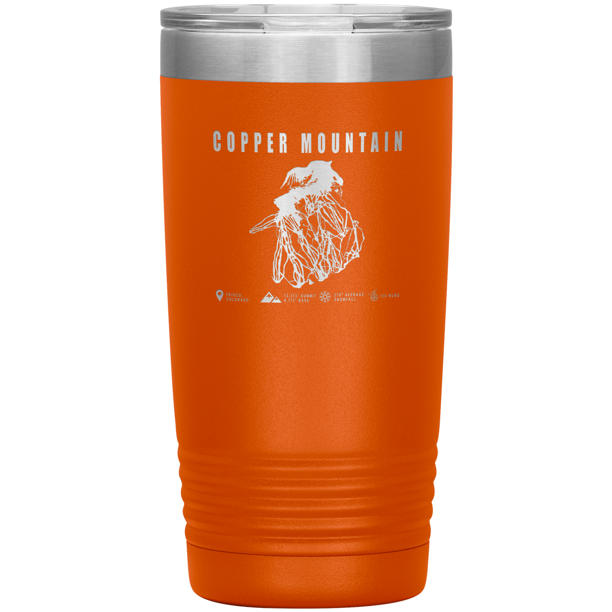 Copper Mountain Colorado Ski Trail Map 20oz Tumbler - Powderaddicts