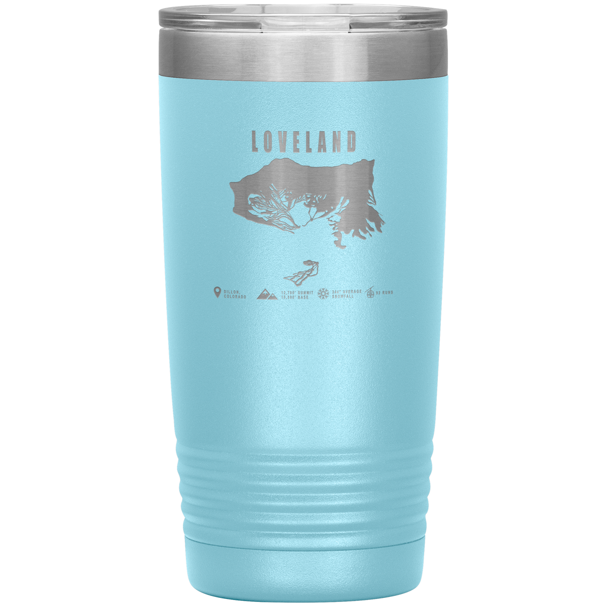 Loveland Colorado Ski Trail Map 20oz Tumbler - Powderaddicts