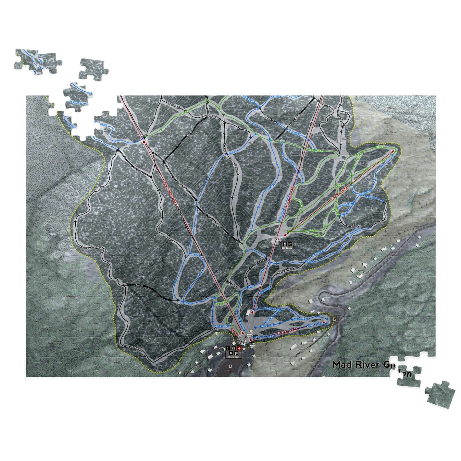 Mad River Glen, Vermont Ski Trail Map Puzzle - Powderaddicts