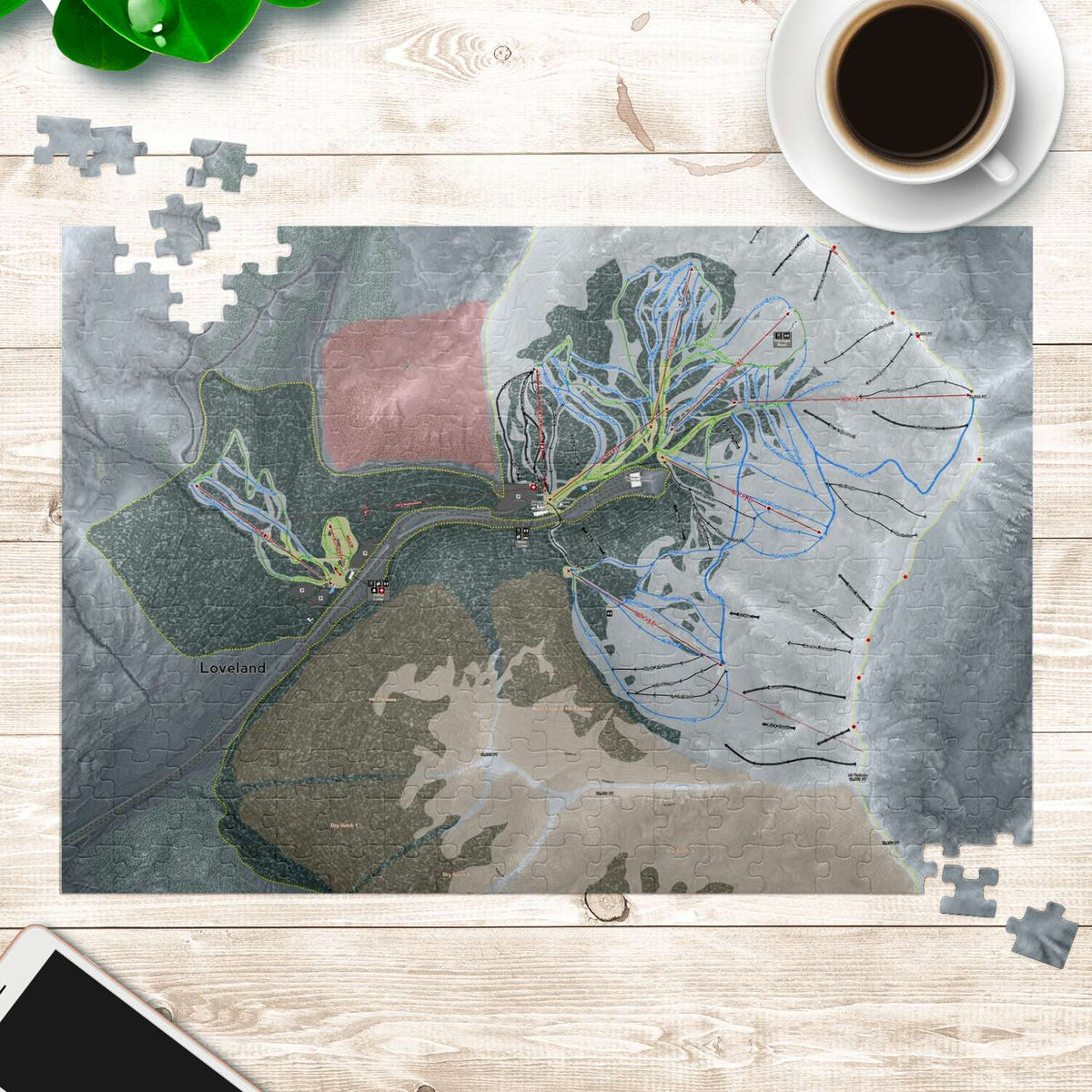 Loveland, Colorado Ski Trail Map Puzzles - Powderaddicts