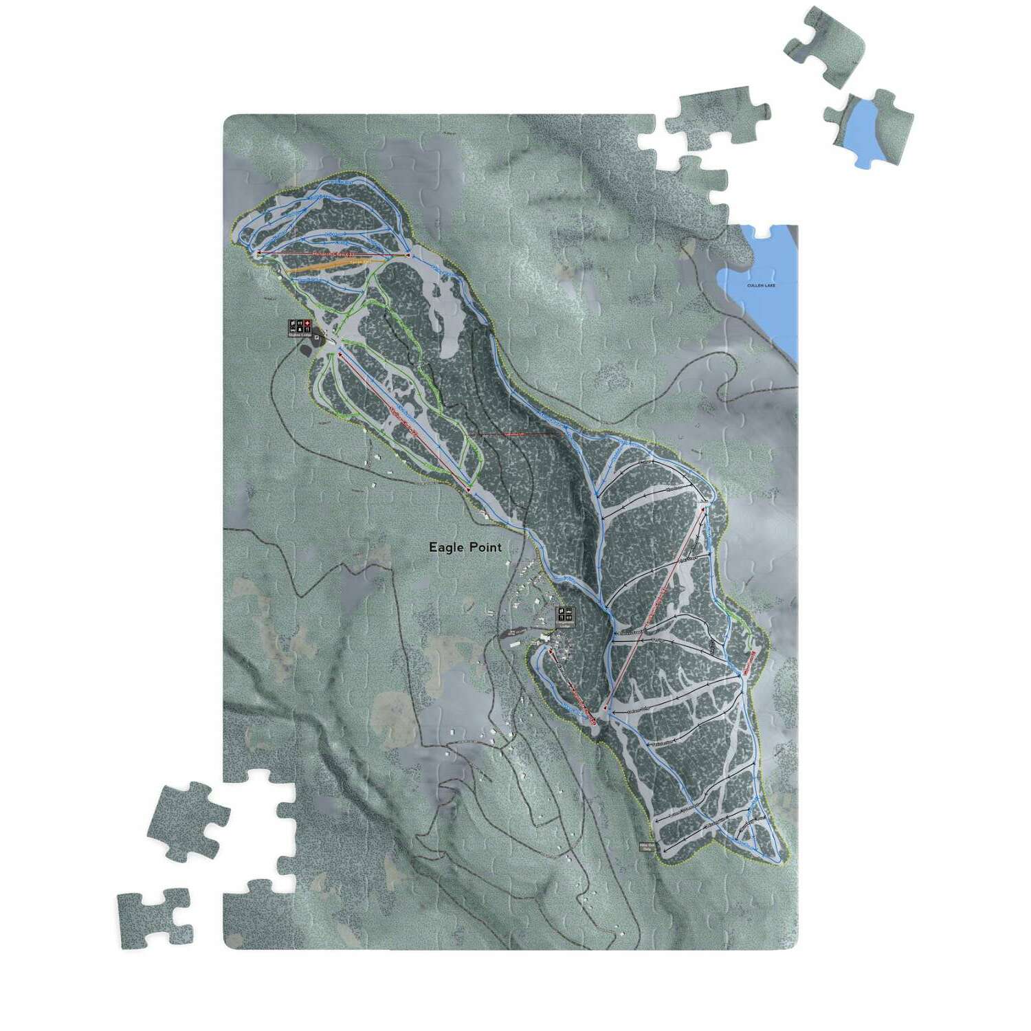 Eagle Point, Utah Ski Trail Map Puzzle - Powderaddicts