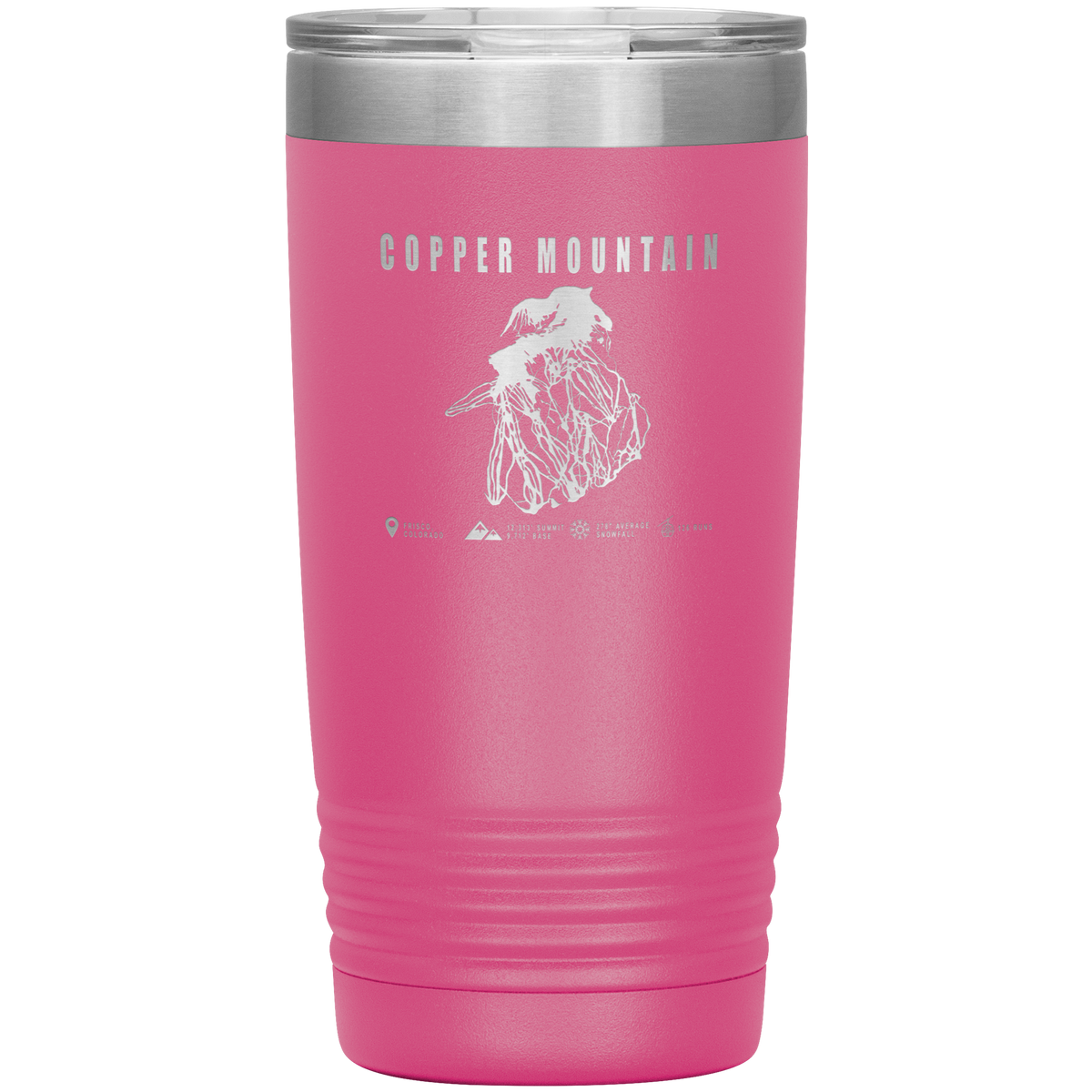 Copper Mountain Colorado Ski Trail Map 20oz Tumbler - Powderaddicts