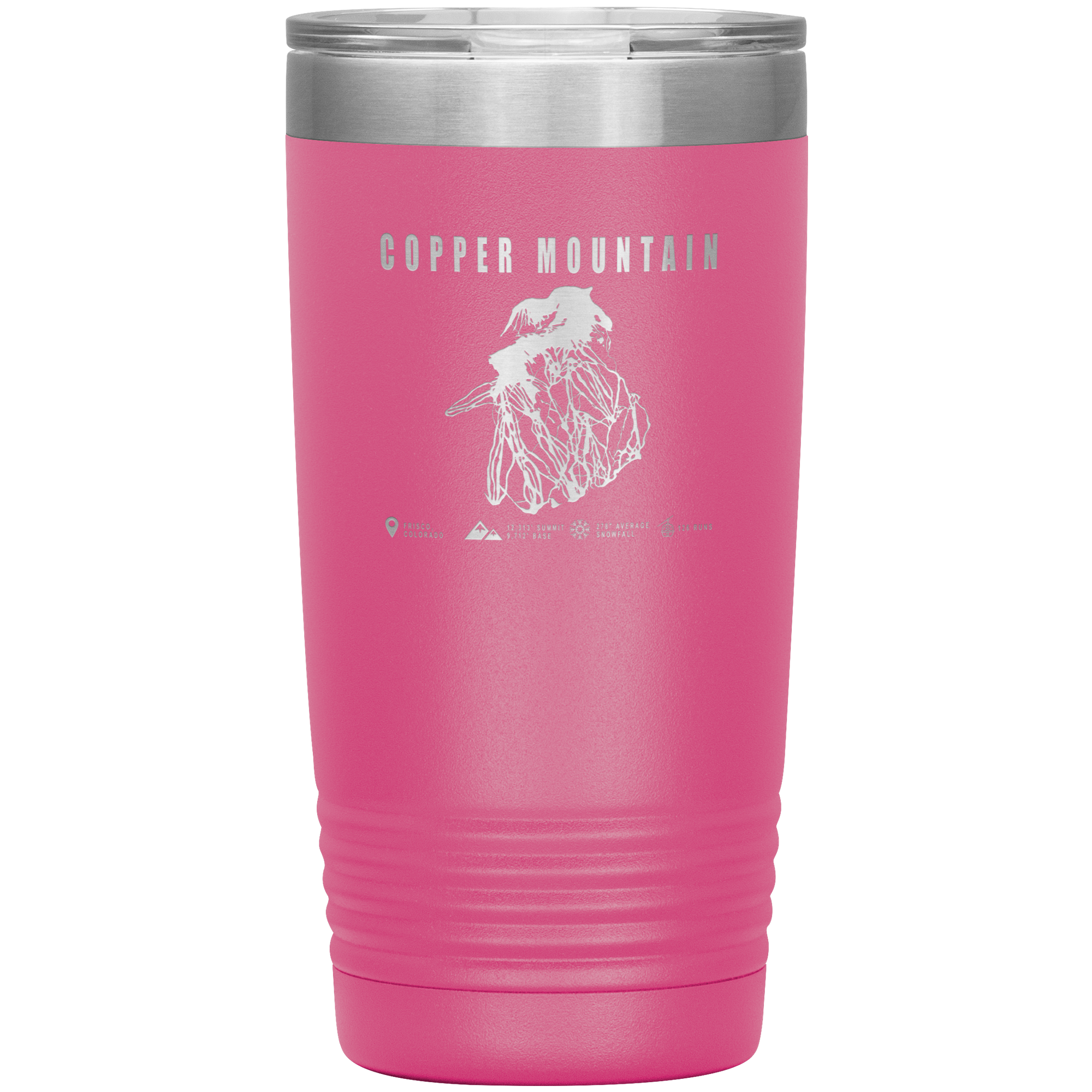 Copper Mountain Colorado Ski Trail Map 20oz Tumbler - Powderaddicts