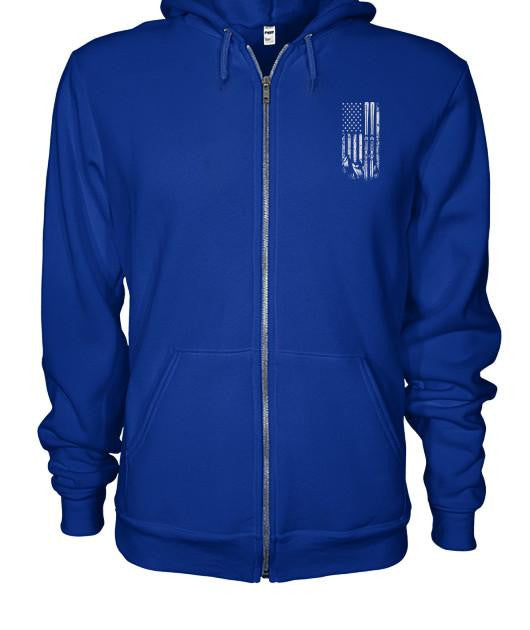 USA Ski Flag Zip Hoodies - Powderaddicts