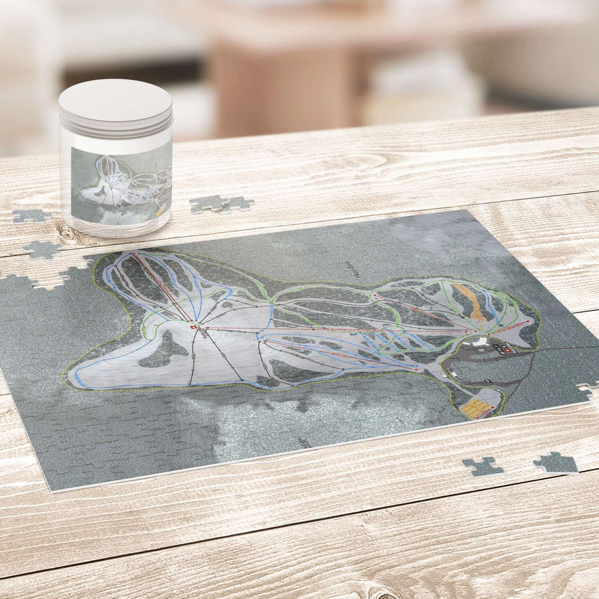 Hoodoo, Oregon Ski Trail Map Puzzle - Powderaddicts