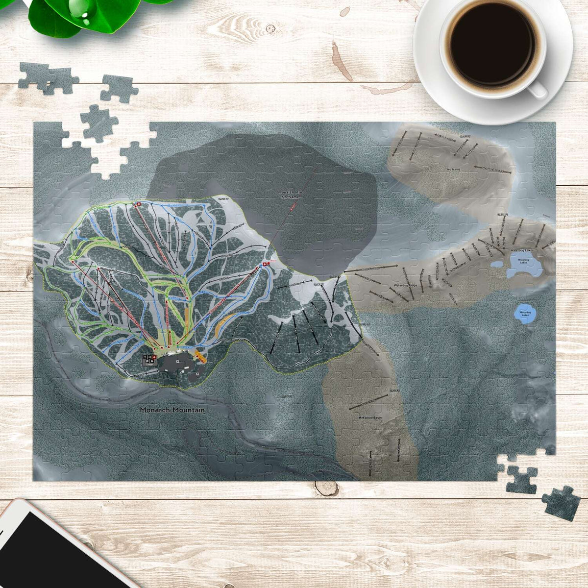 Monarch Mountain, Colorado Ski Trail Map Puzzles - Powderaddicts