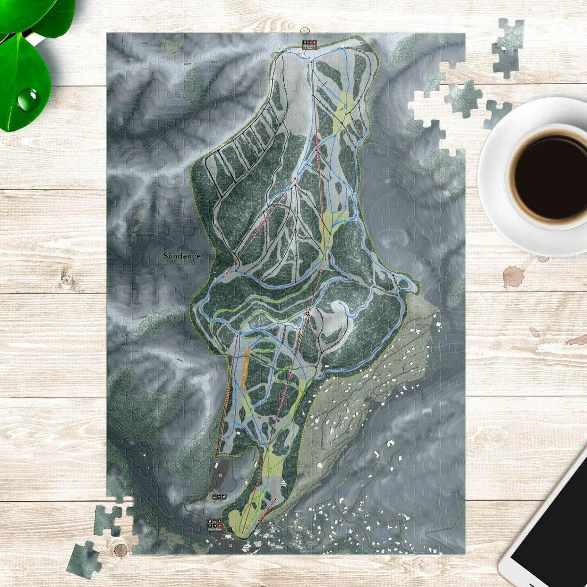 Sundance, Utah Ski Trail Map Puzzle - Powderaddicts