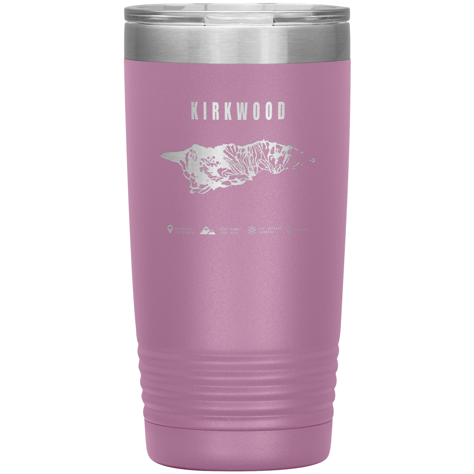 Kirkwood, California Ski Trail Map 20oz Tumbler - Powderaddicts