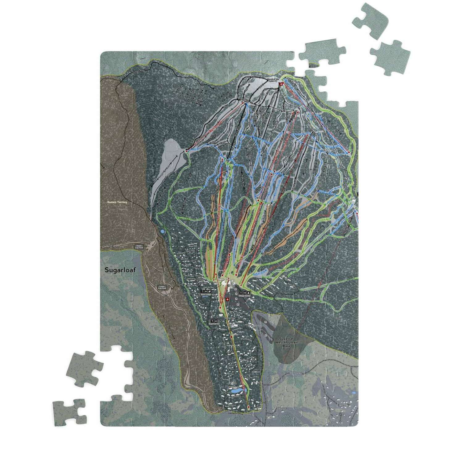 Sugarloaf, Maine Ski Trail Map Puzzle - Powderaddicts