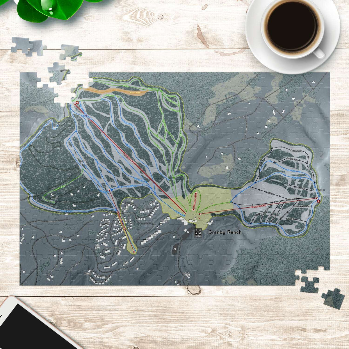 Granby Ranch, Colorado Ski Trail Map Puzzles - Powderaddicts