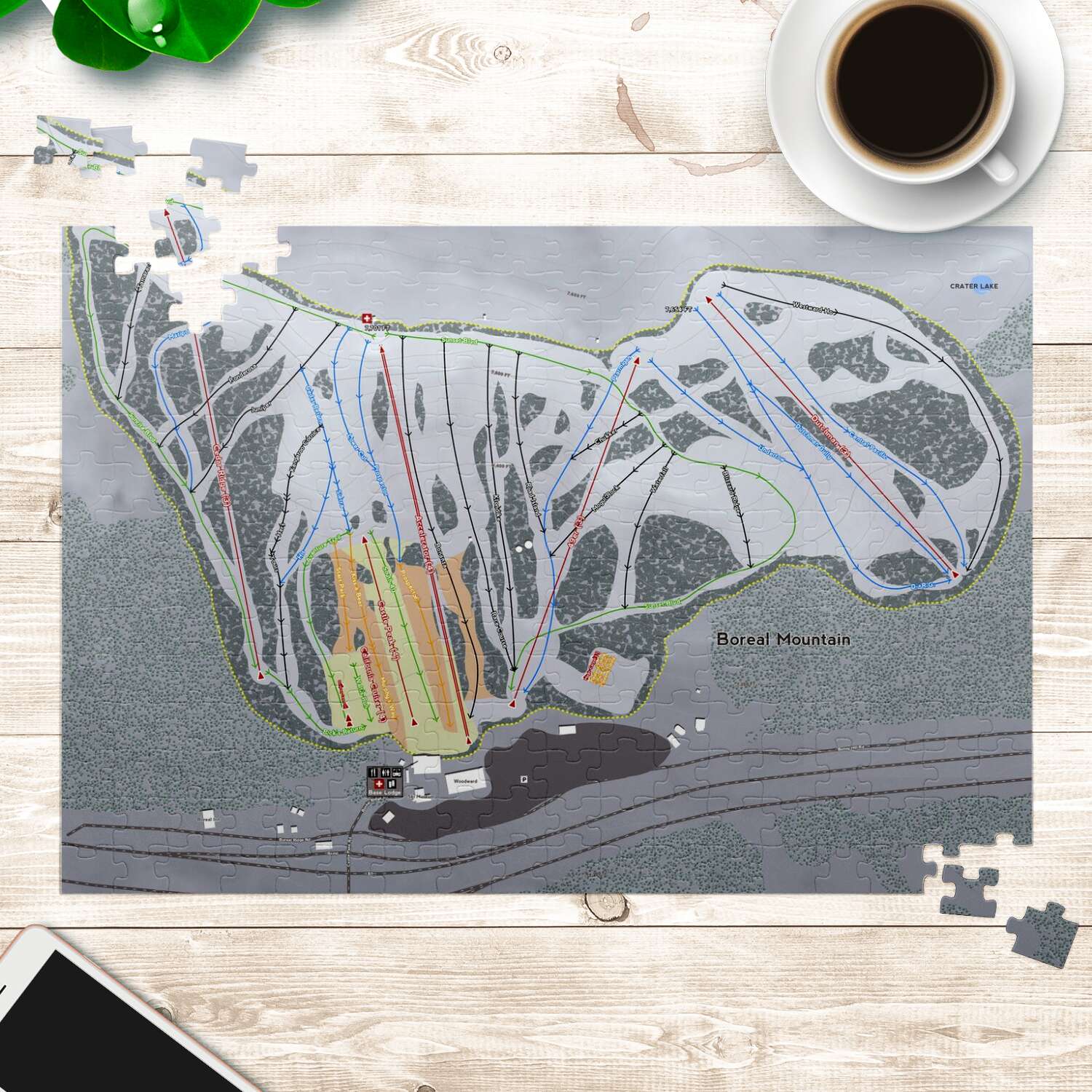Boreal California Ski Trail Map Puzzle - Powderaddicts