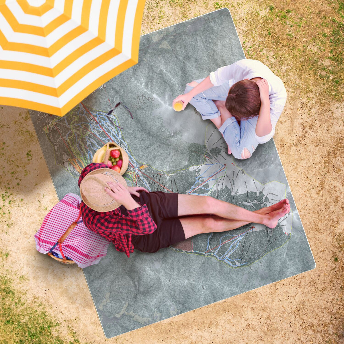 Keystone, Colorado Ski Resort Map Printed Beach Towel - Powderaddicts