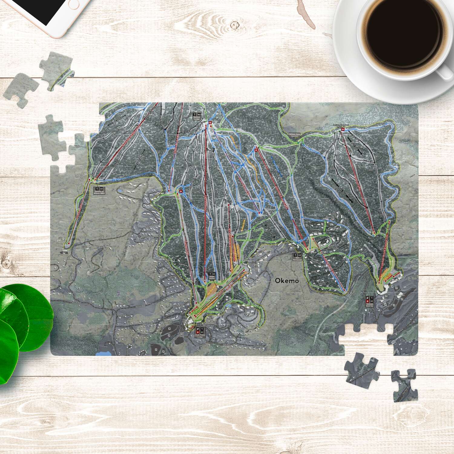 Okemo Vermont Ski Trail Map Puzzle - Powderaddicts