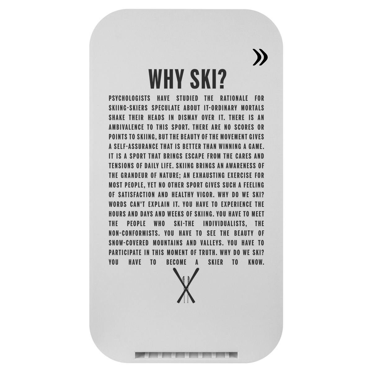 Why Ski? Prontimus Wireless Charging Stand - Powderaddicts