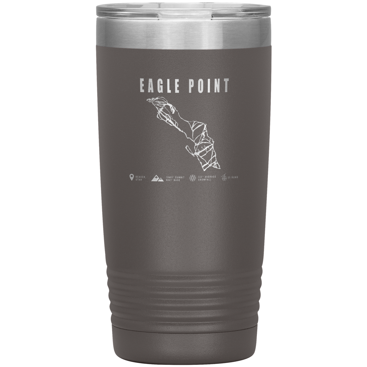 Eagle Point,Utah Ski Trail Map 20oz Tumbler - Powderaddicts