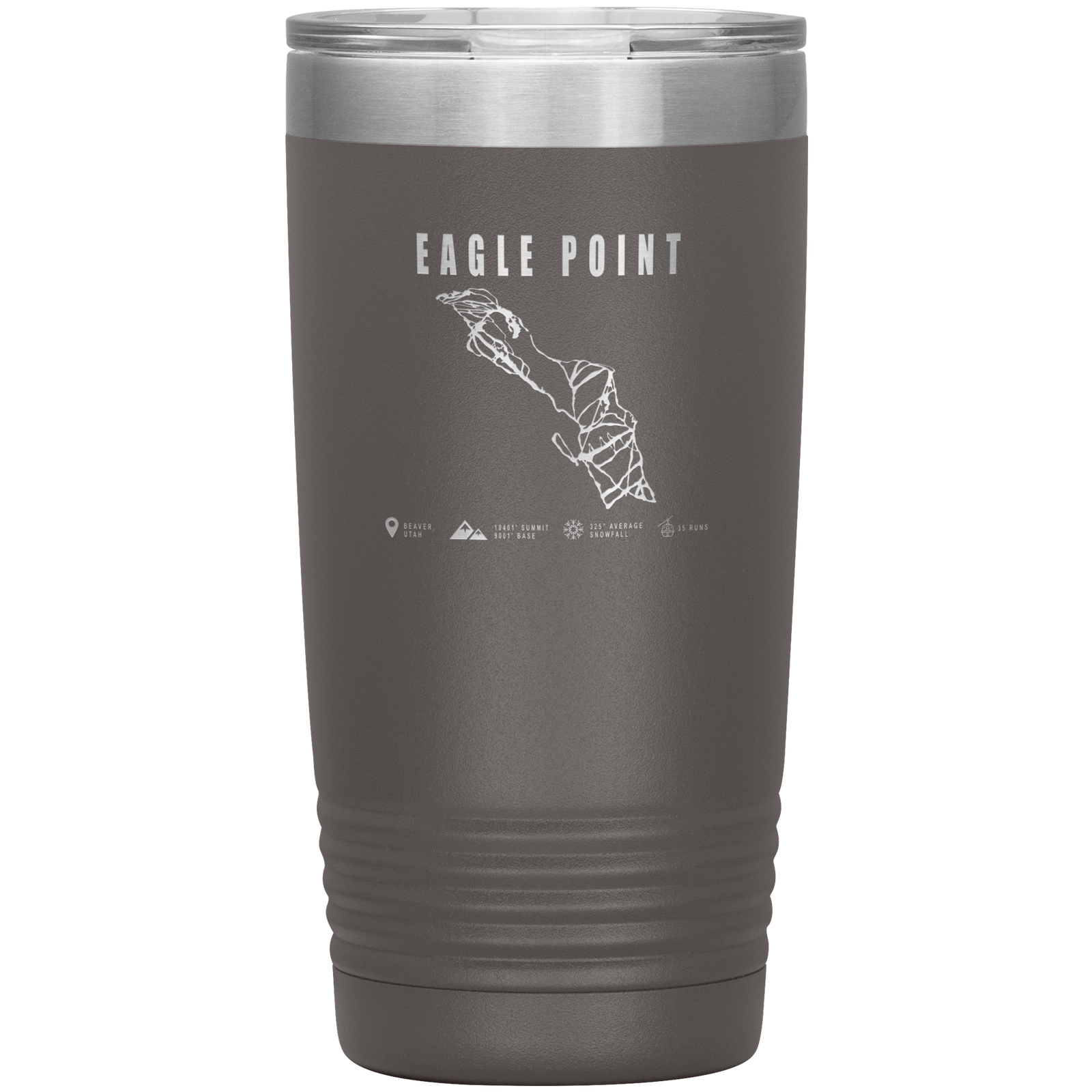 Eagle Point,Utah Ski Trail Map 20oz Tumbler - Powderaddicts