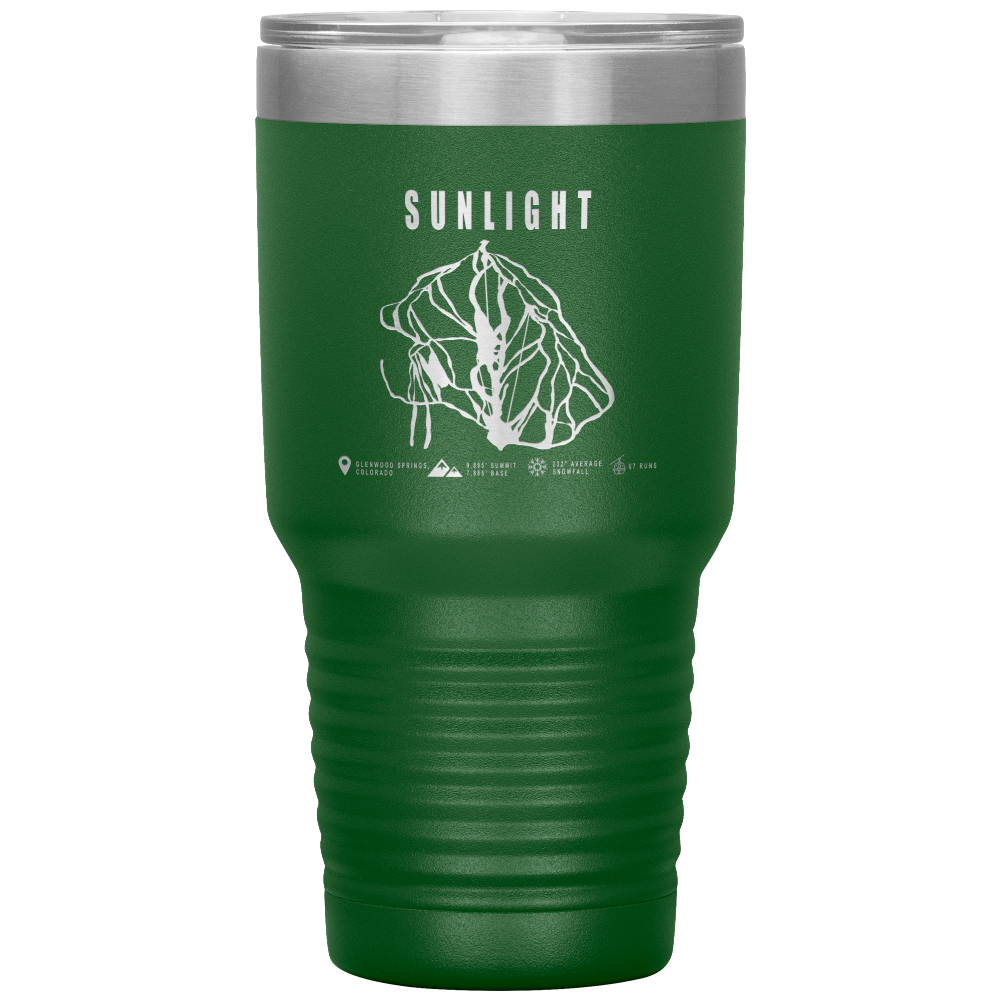 Sunlight Colorado Ski Trail Map 30oz Tumbler - Powderaddicts
