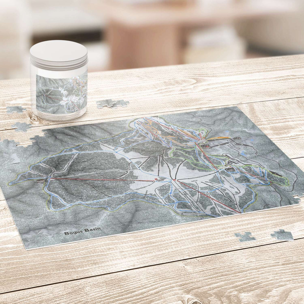 Bogus Basin Idaho Ski Trail Map Puzzle - Powderaddicts