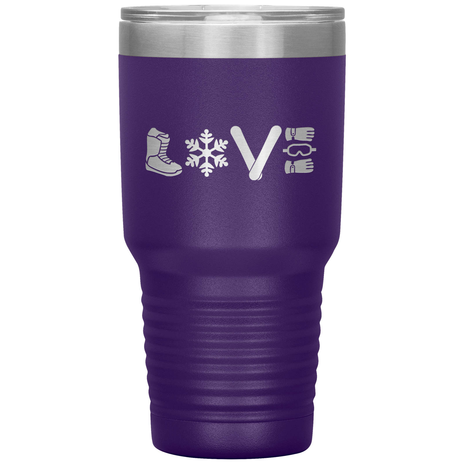 Love Snowboard Symbols 30oz Tumbler - Powderaddicts