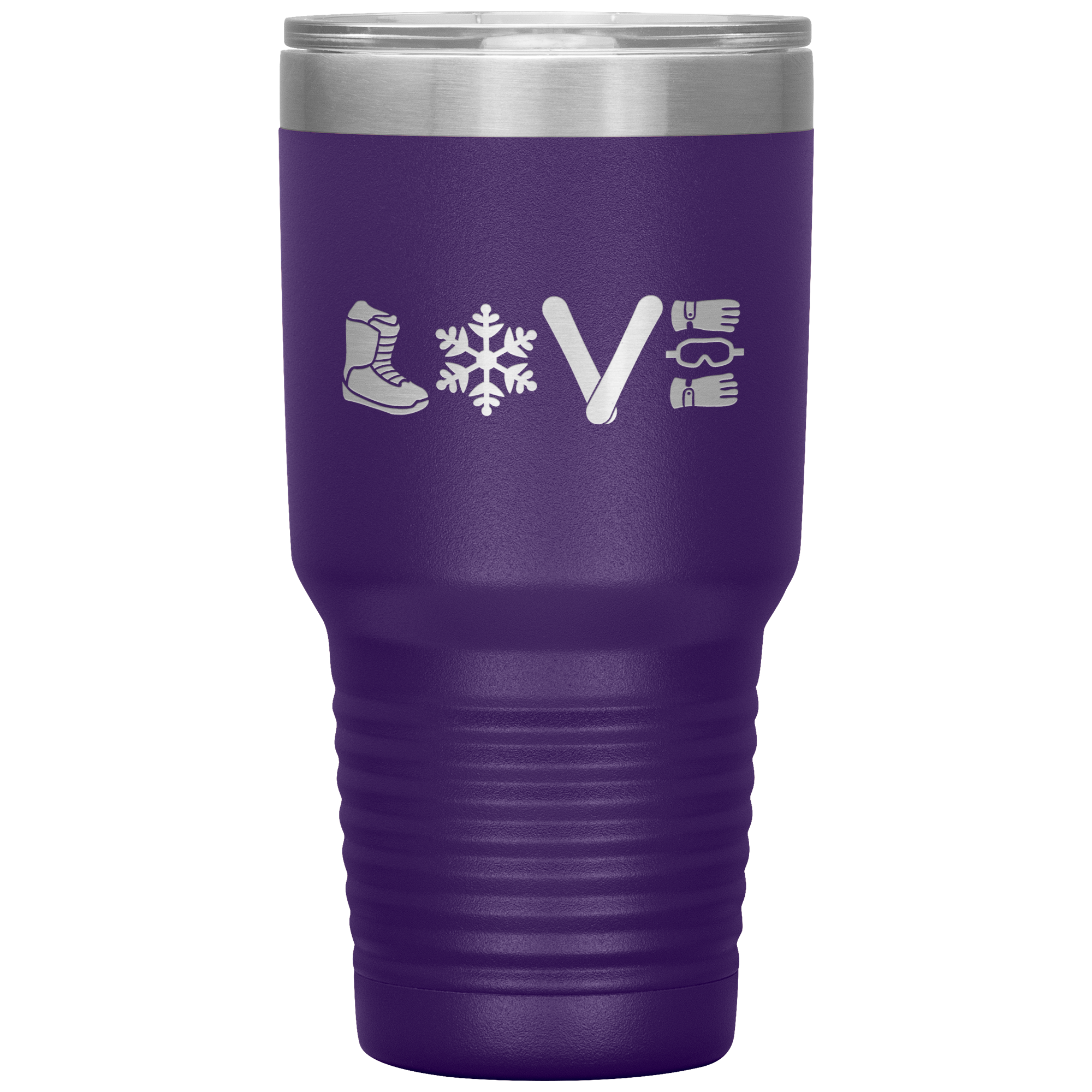 Love Snowboard Symbols 30oz Tumbler - Powderaddicts