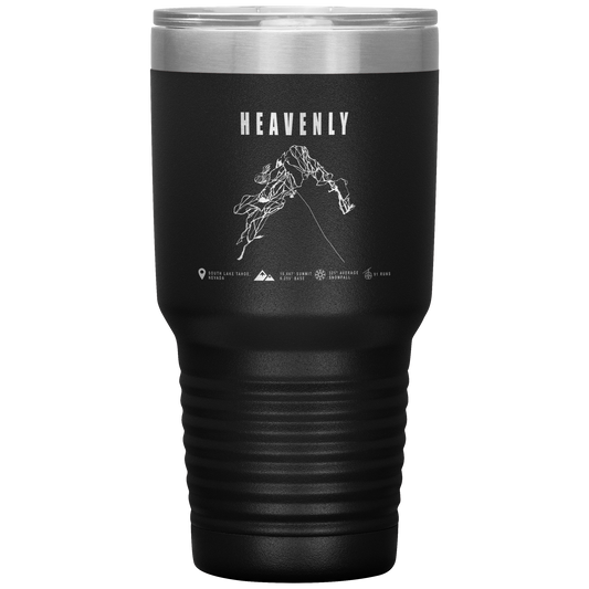 Heavenly, Nevada Ski Trail Map 30oz Tumbler - Powderaddicts