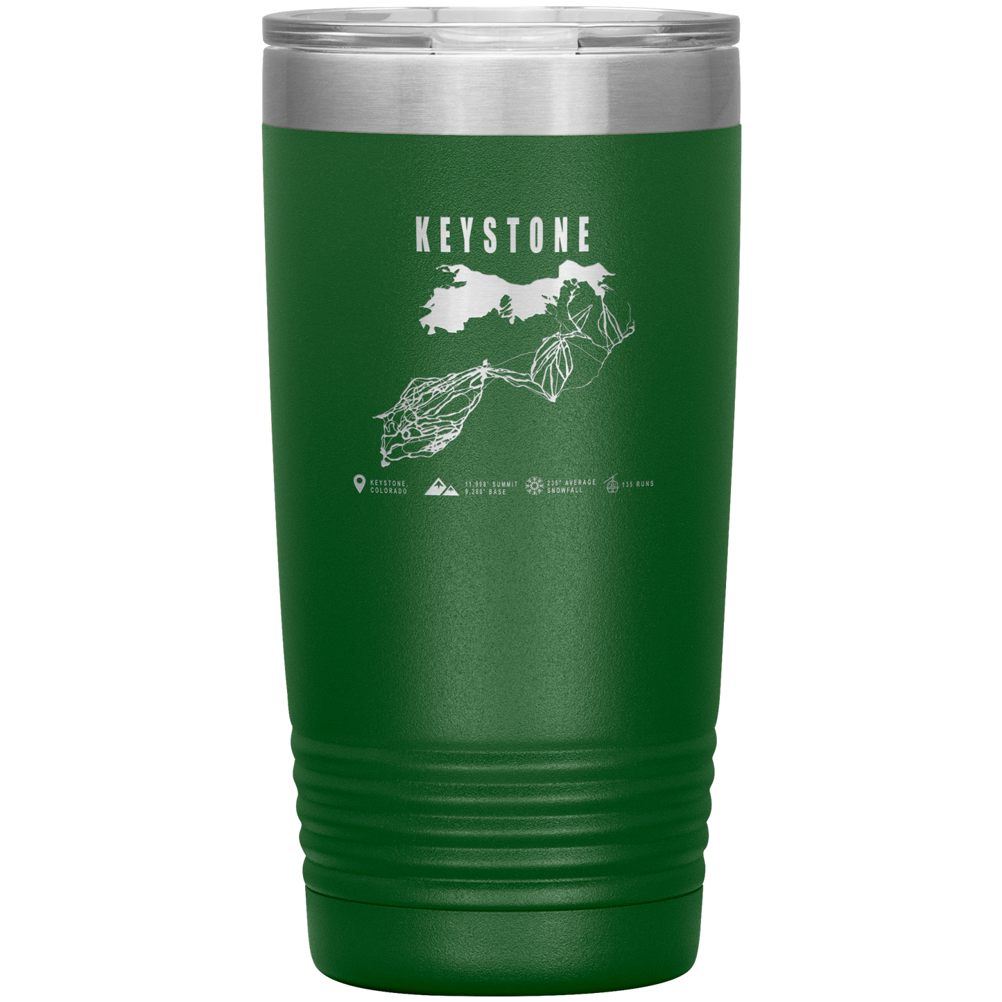 Keystone Colorado Ski Trail Map 20oz Tumbler - Powderaddicts