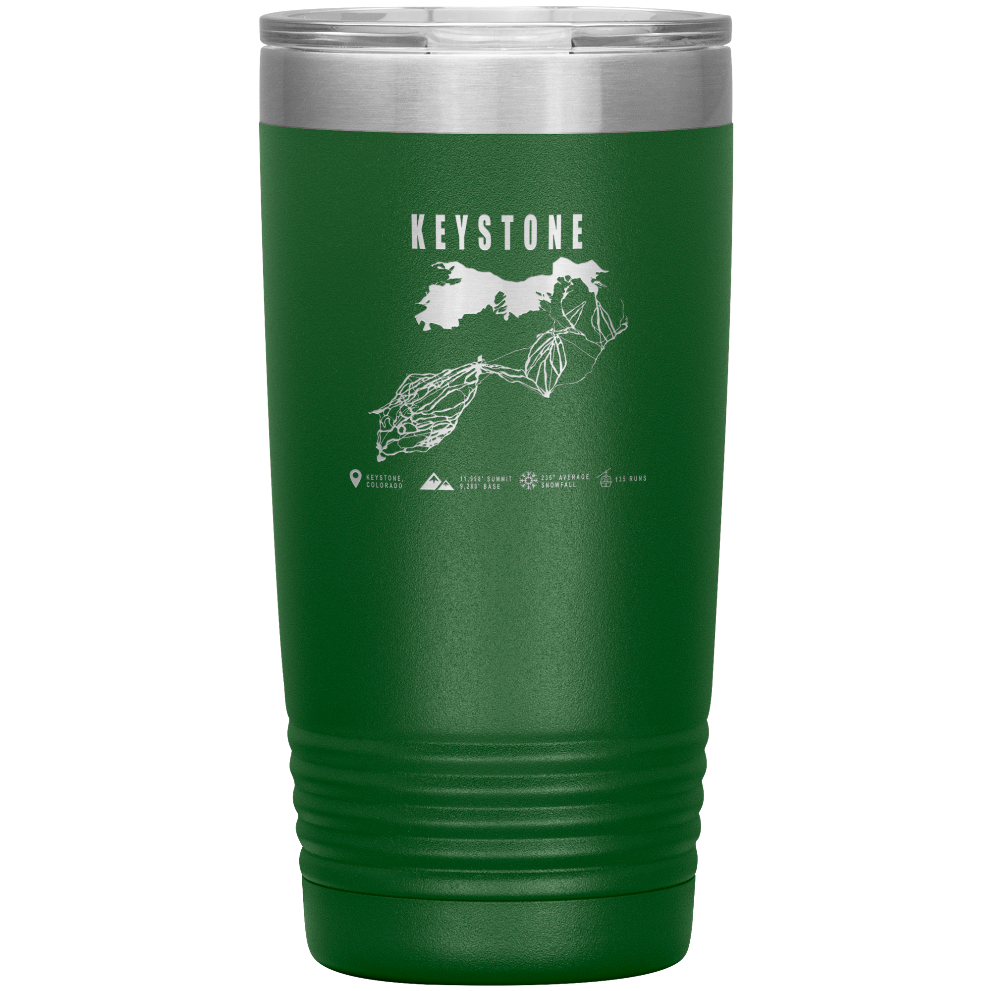 Keystone Colorado Ski Trail Map 20oz Tumbler - Powderaddicts