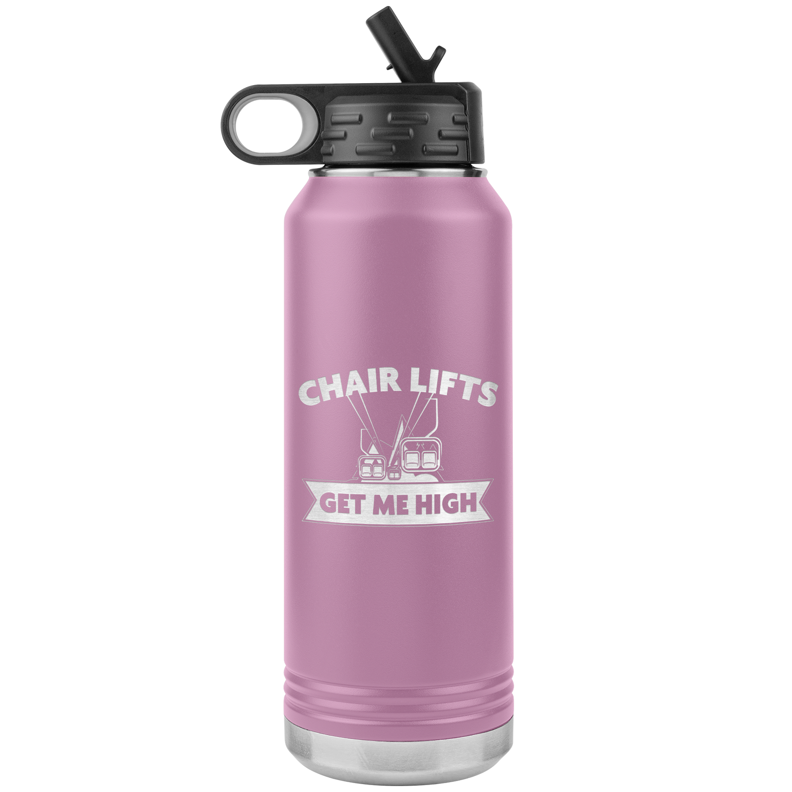 Chairlifts Get Me High 32oz Water Bottle Tumbler - Powderaddicts