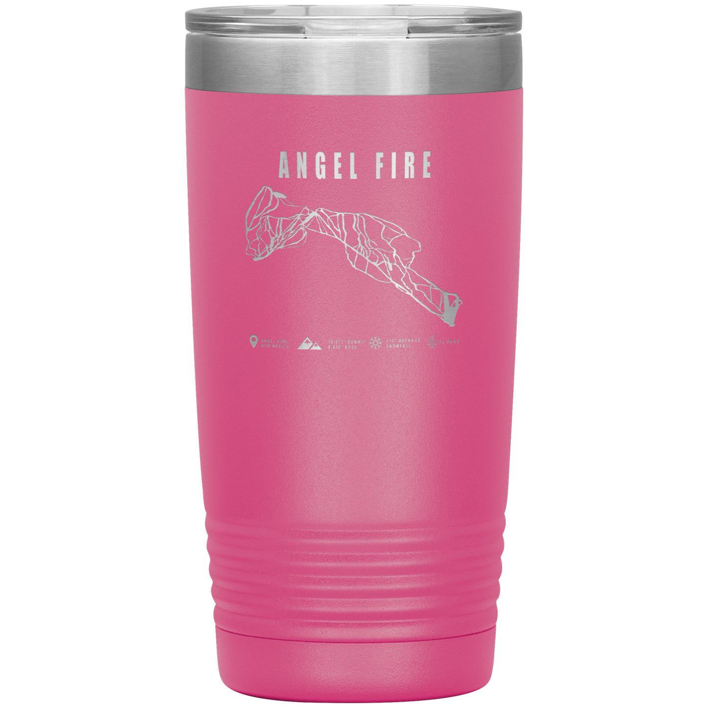 Angel Fire, New Mexico Ski Trail Map 20oz Tumbler - Powderaddicts