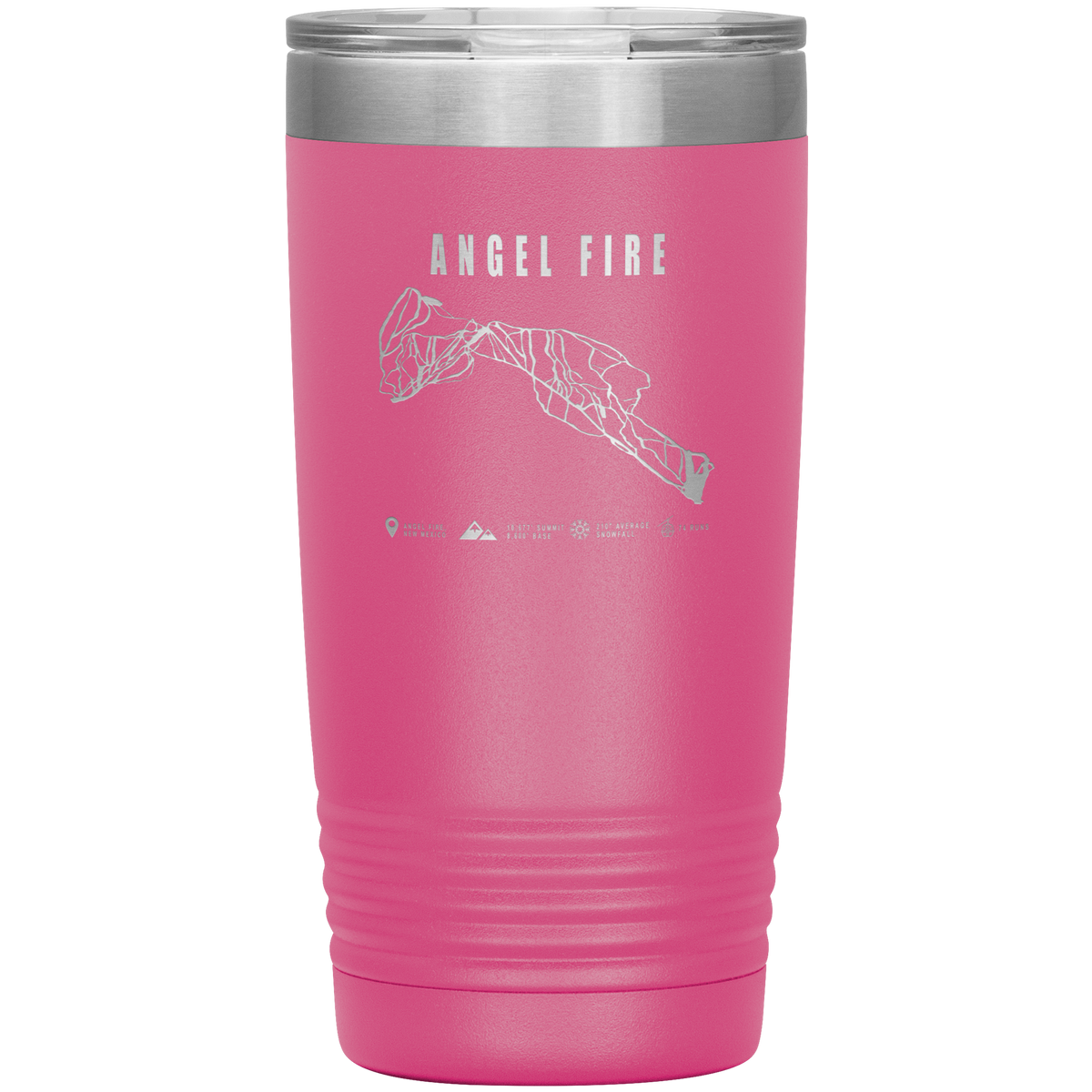 Angel Fire, New Mexico Ski Trail Map 20oz Tumbler - Powderaddicts