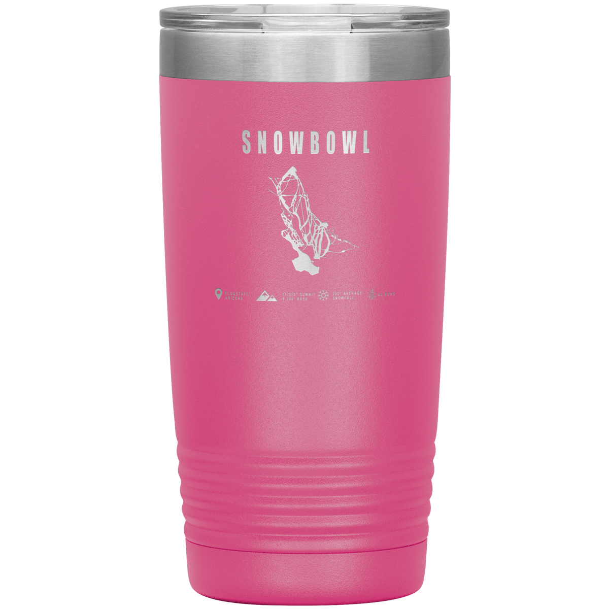 Snowbowl, Arizona Ski Trail Map 20oz Tumbler - Powderaddicts