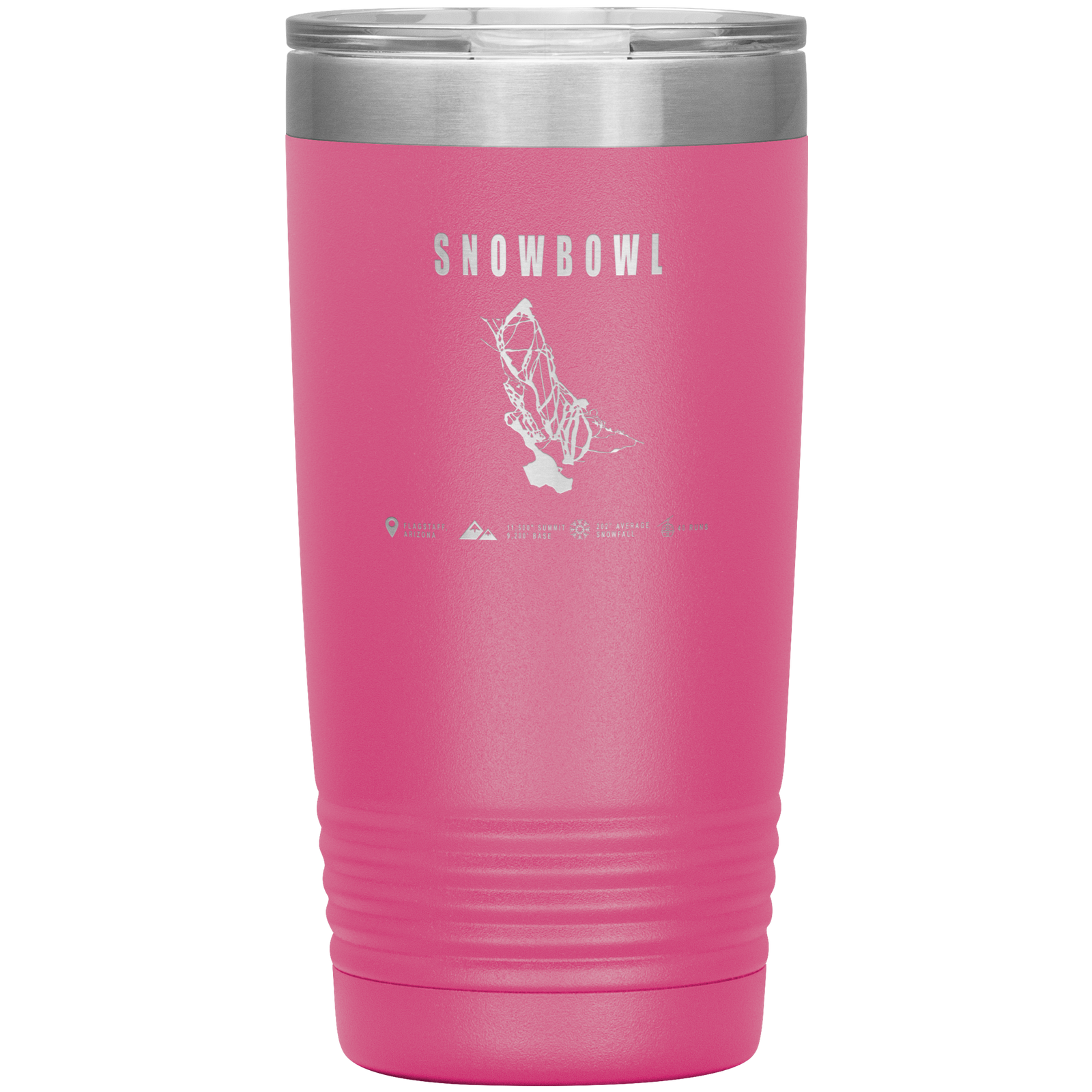Snowbowl, Arizona Ski Trail Map 20oz Tumbler - Powderaddicts