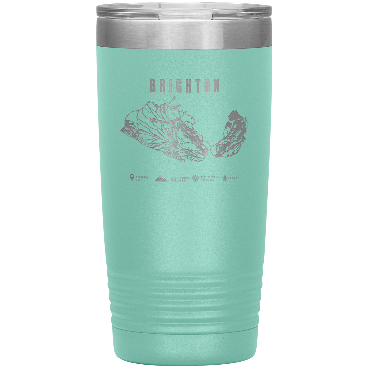 Brighton,Utah Ski Trail Map 20oz Tumbler - Powderaddicts