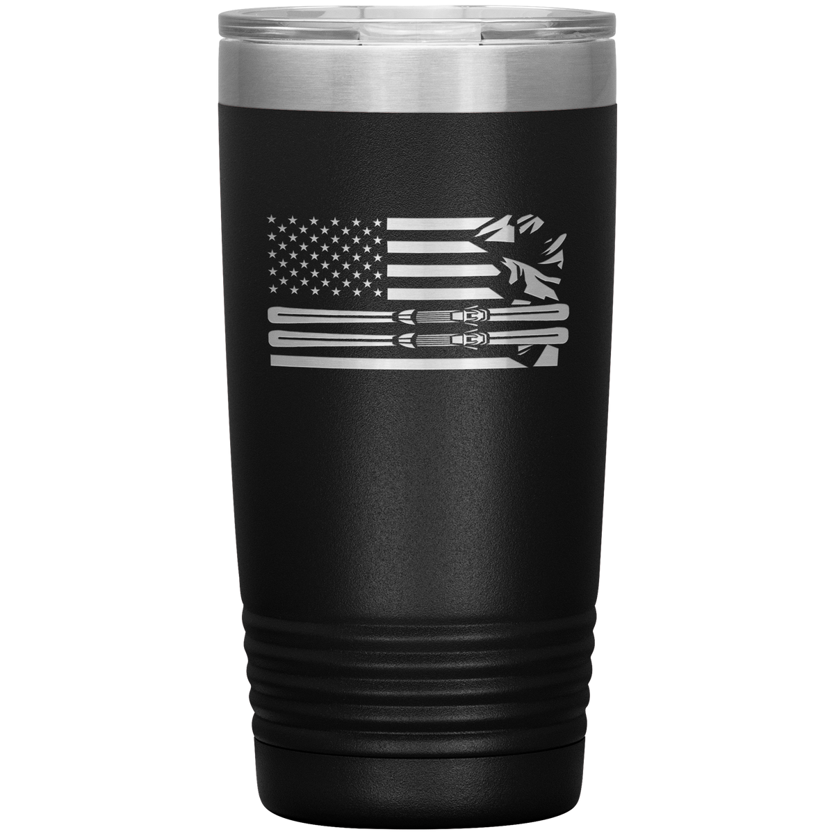USA Ski Flag 20oz Tumbler - Powderaddicts