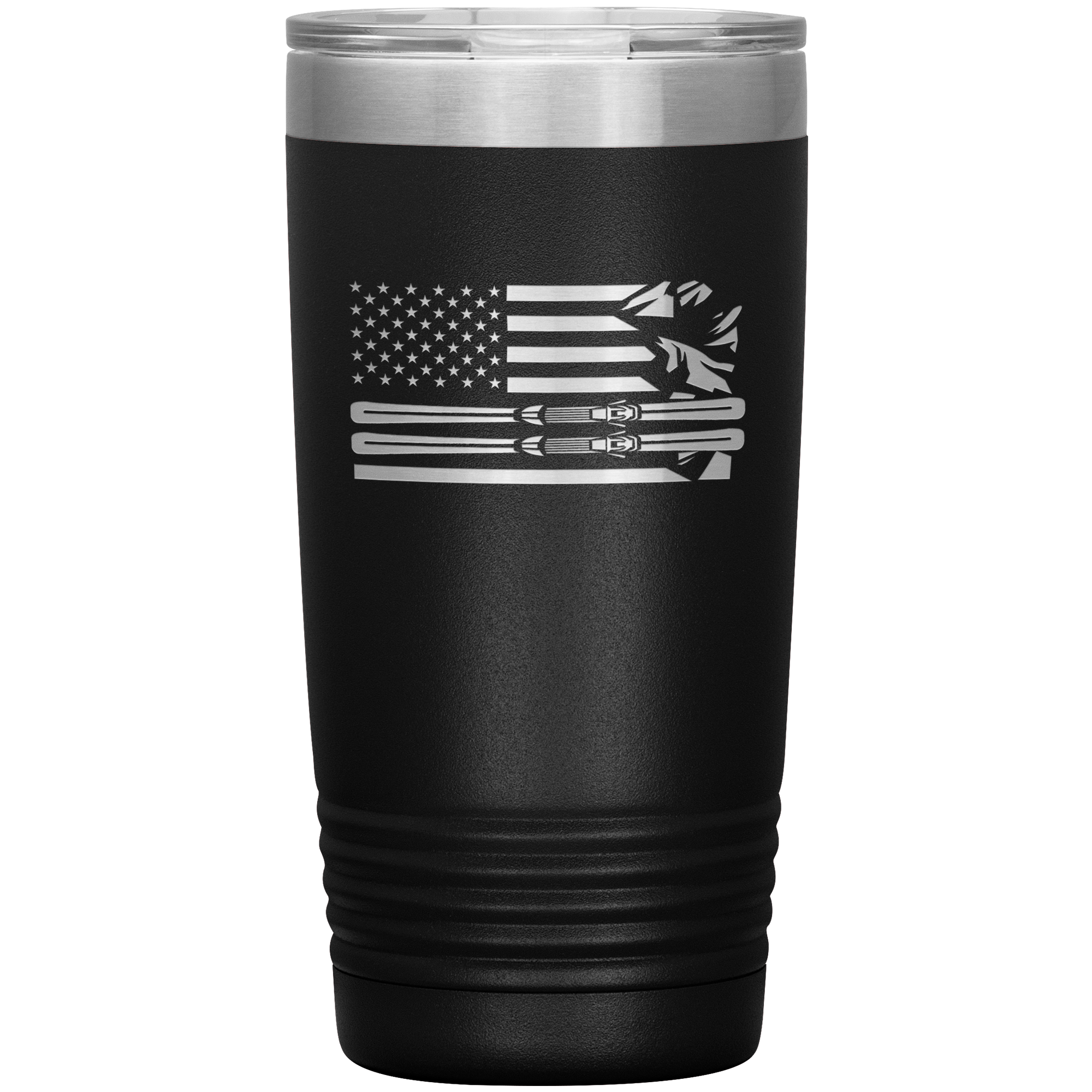 USA Ski Flag 20oz Tumbler - Powderaddicts