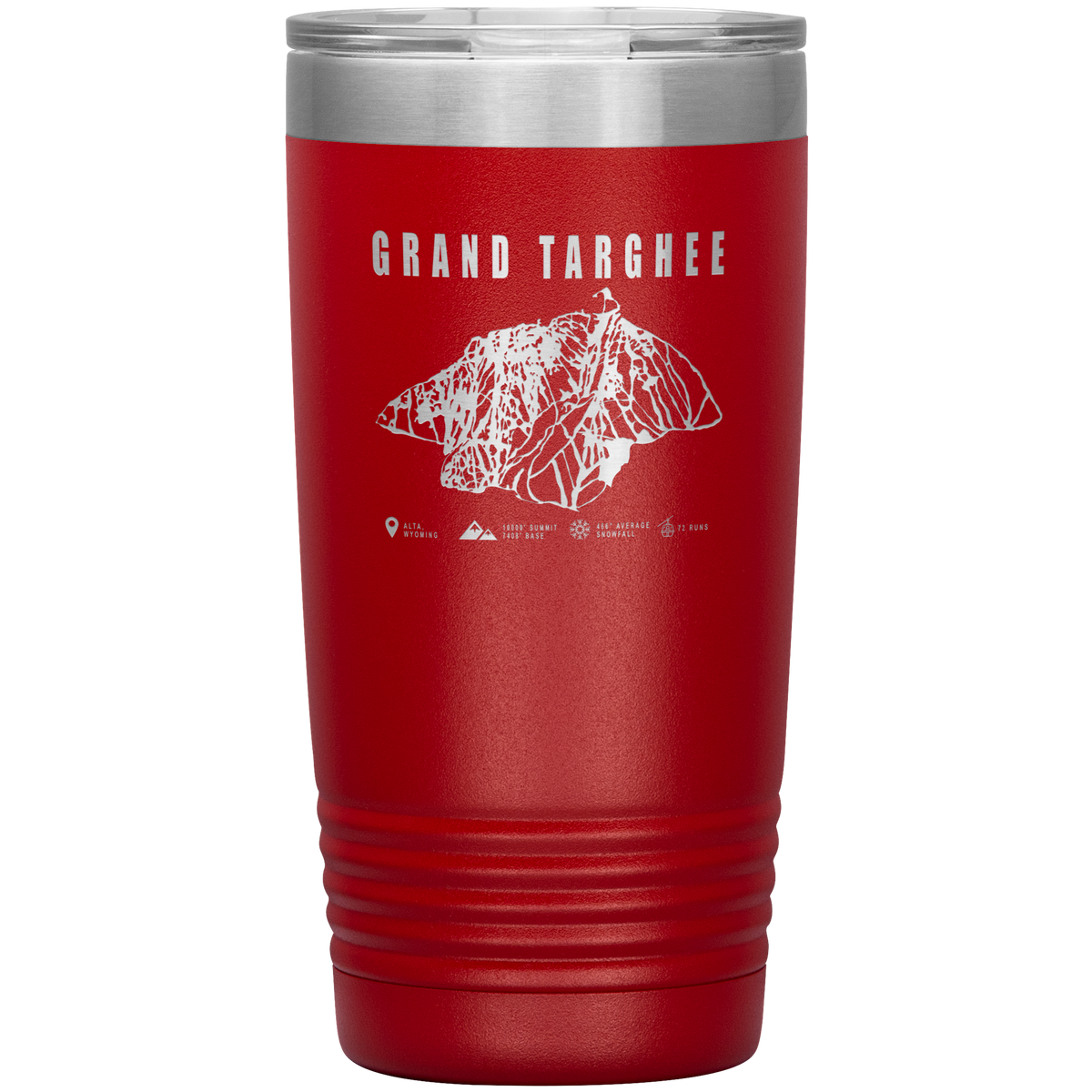 Grand Targhee Wyoming Ski Trail Map 20oz Tumbler - Powderaddicts