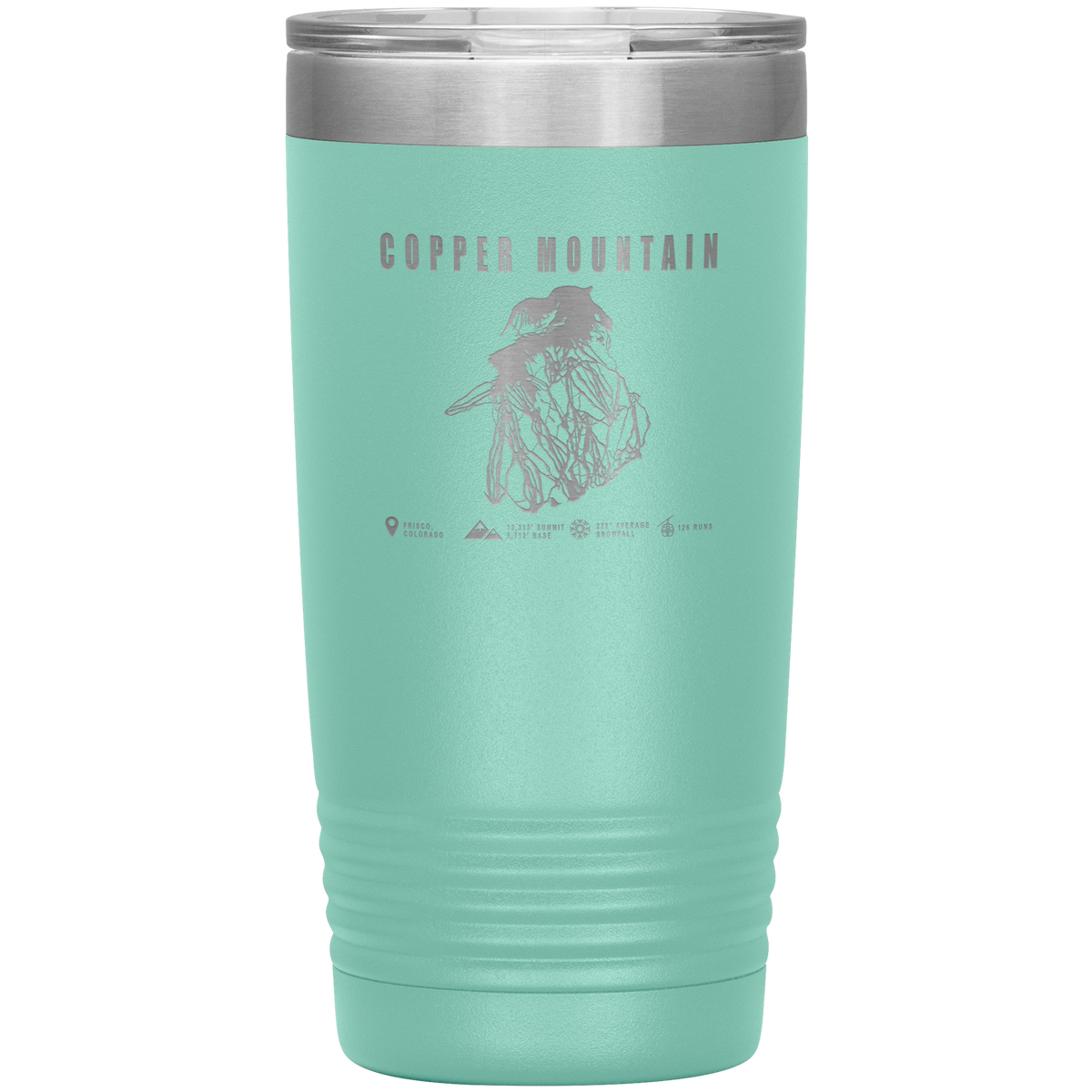 Copper Mountain Colorado Ski Trail Map 20oz Tumbler - Powderaddicts
