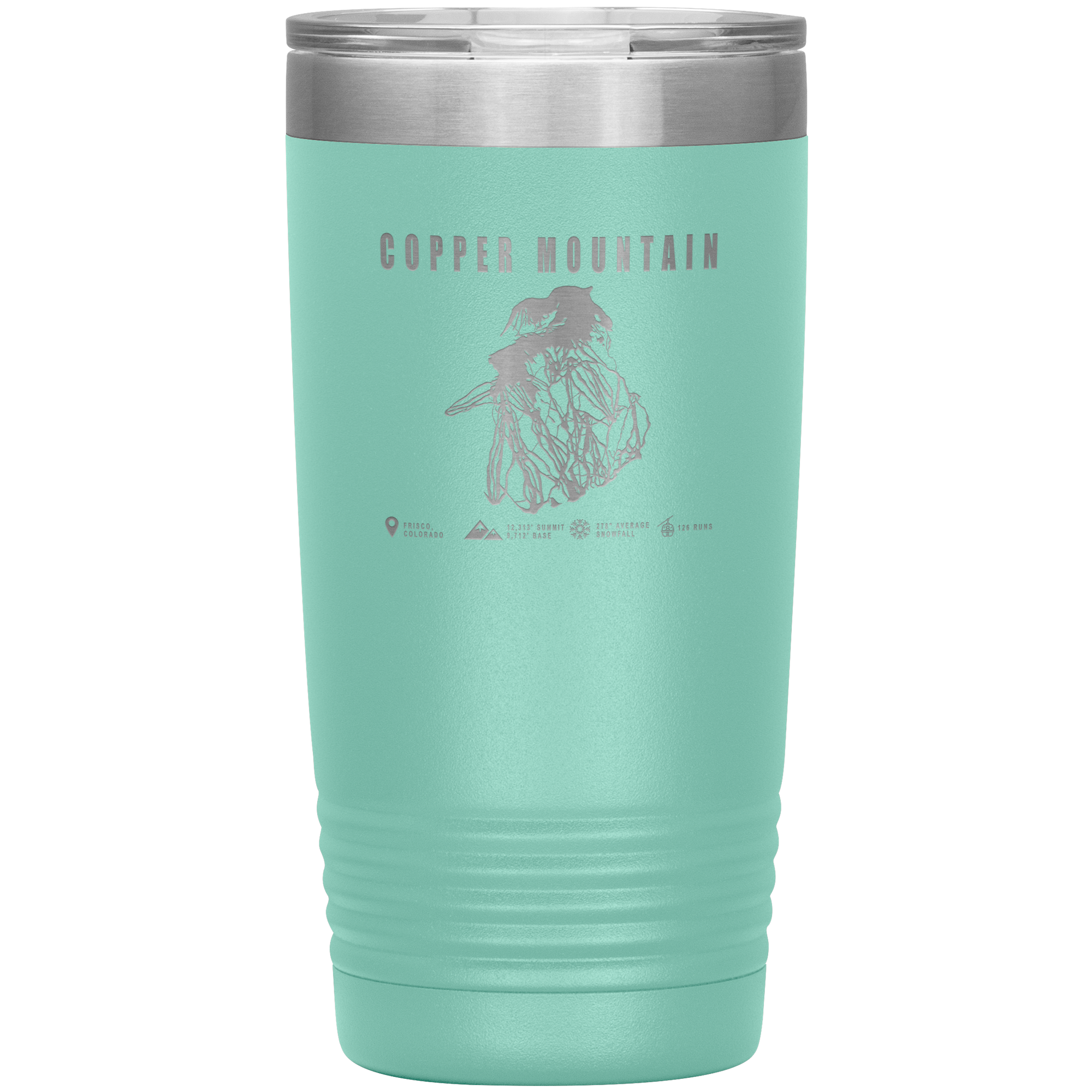 Copper Mountain Colorado Ski Trail Map 20oz Tumbler - Powderaddicts