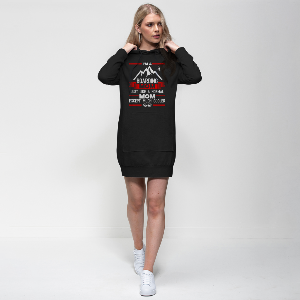 i'm a boarding mom Premium Adult Hoodie Dress - Powderaddicts