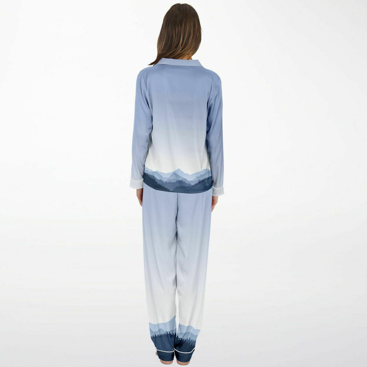 Mountain Gradient Satin Pajamas - Powderaddicts