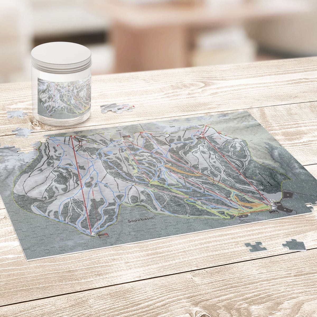 Snowbasin, Utah Ski Trail Map puzzle - Powderaddicts
