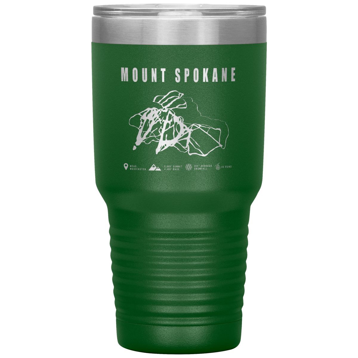 Stevens Pass, Washington Ski Trail Map 30oz Tumbler - Powderaddicts
