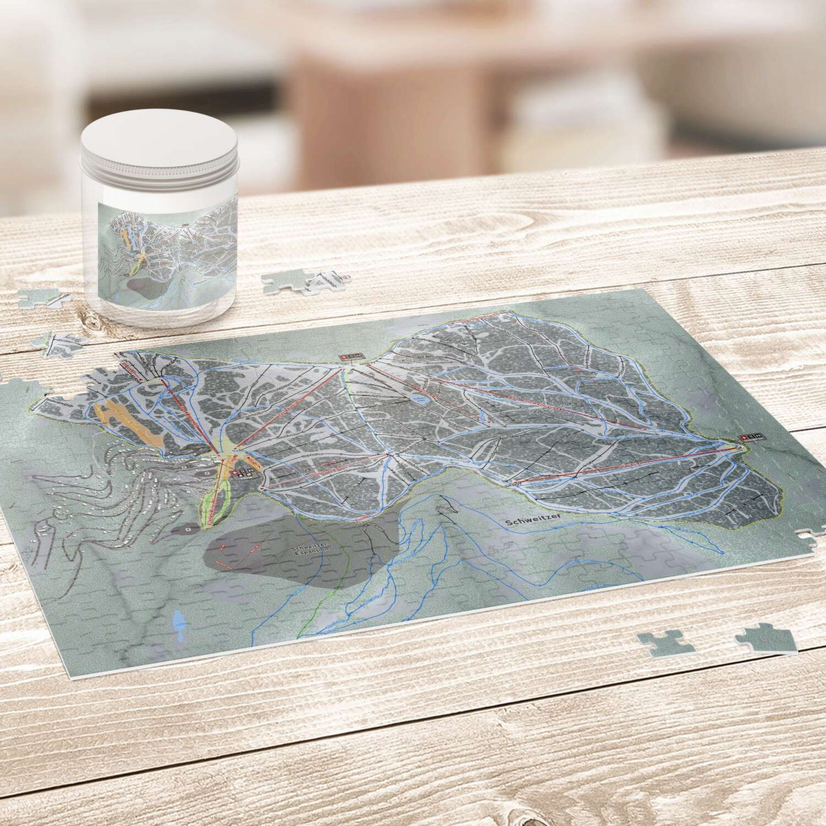 Schweitzer Idaho Ski Trail Map Puzzle - Powderaddicts