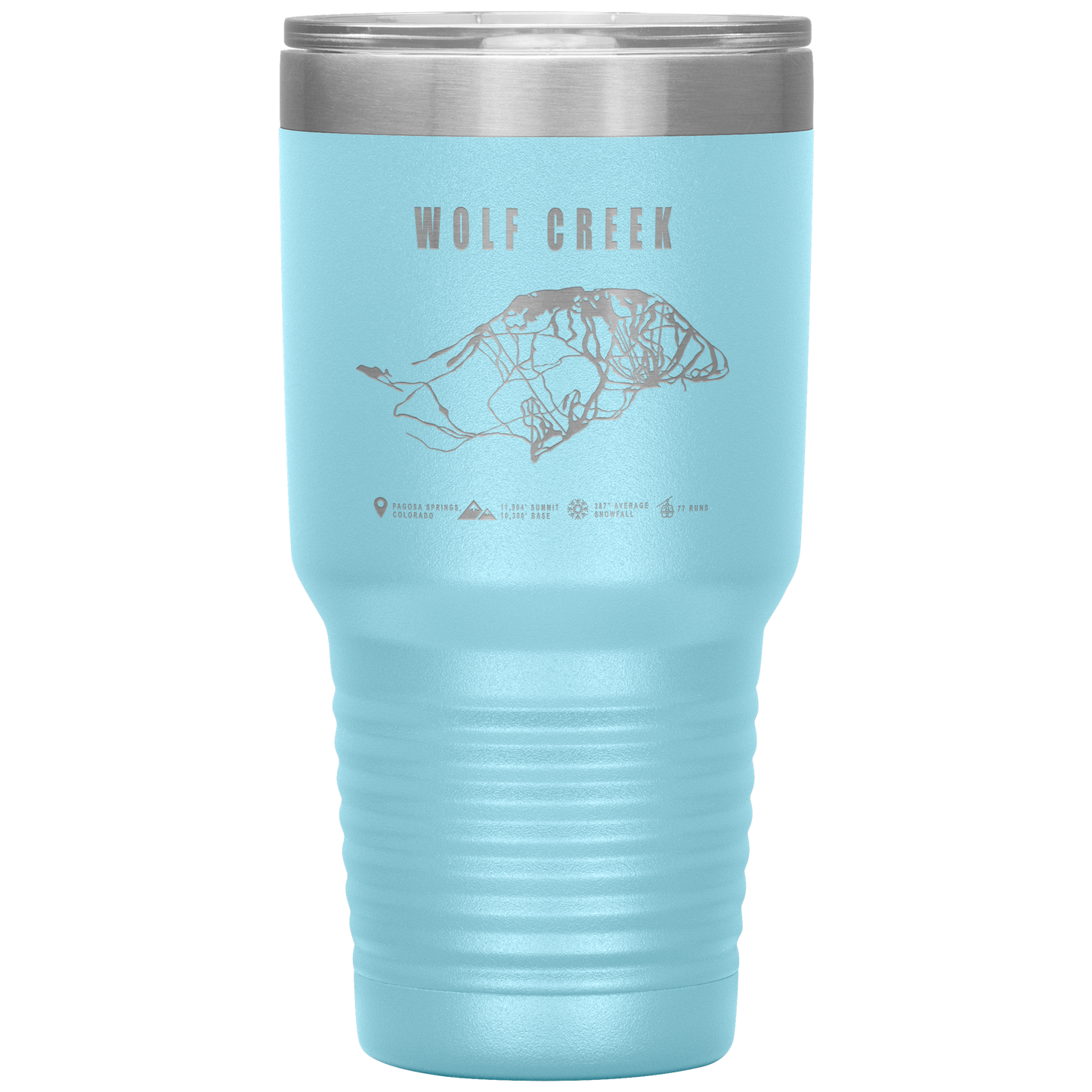 Wolf Creek Colorado Ski Trail Map 30oz Tumbler - Powderaddicts