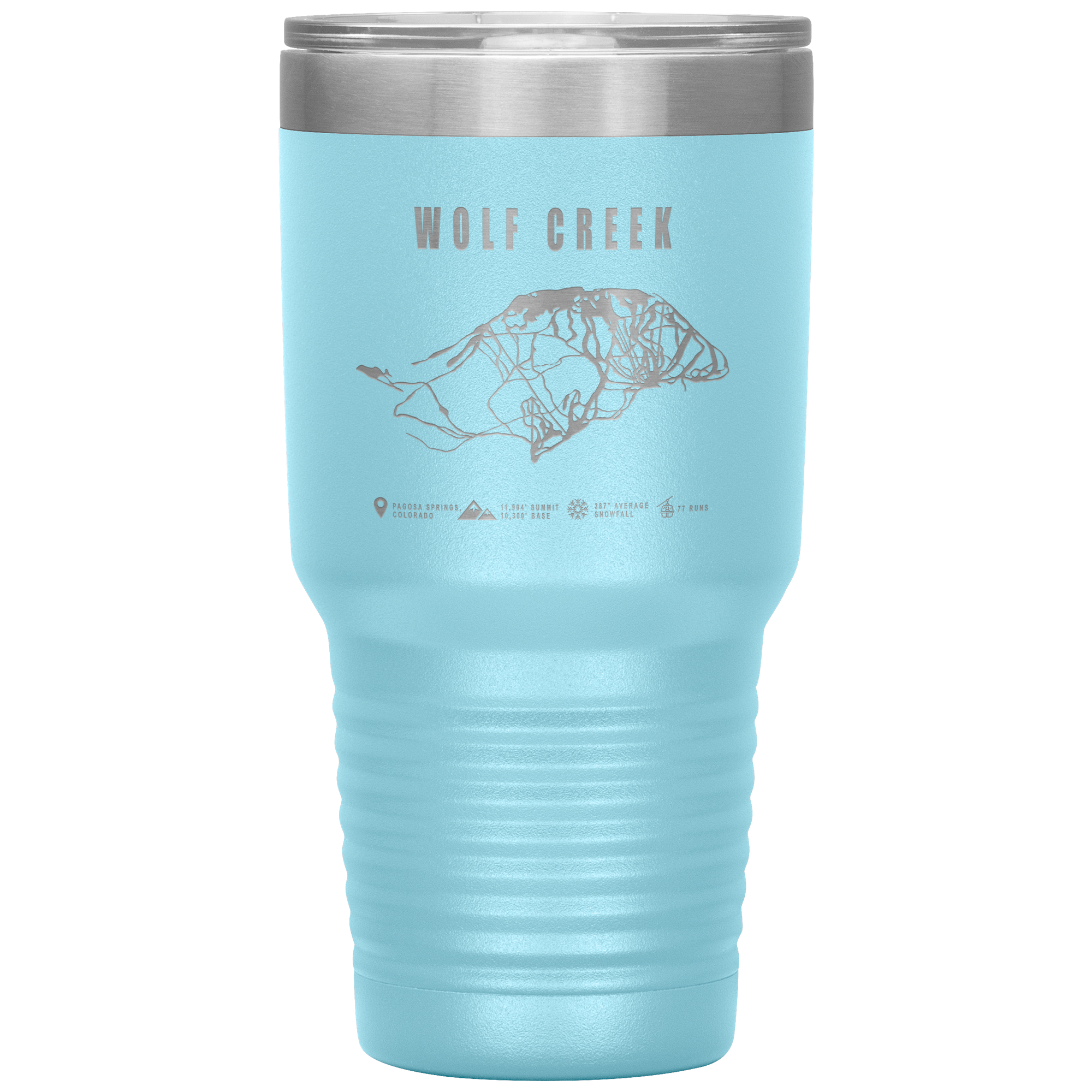 Wolf Creek Colorado Ski Trail Map 30oz Tumbler - Powderaddicts